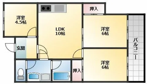 グローバル伸和【2階】の間取り