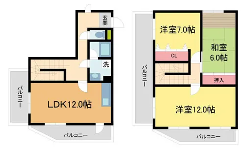 ヴォーン武庫山【205号室】の間取り