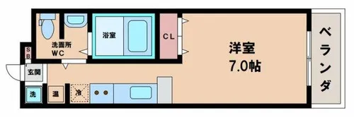 パラッツオ四天王寺【6階】の間取り
