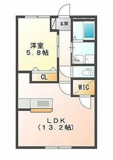 ブロードタウン神野 Ⅱ B棟【2階】の間取り