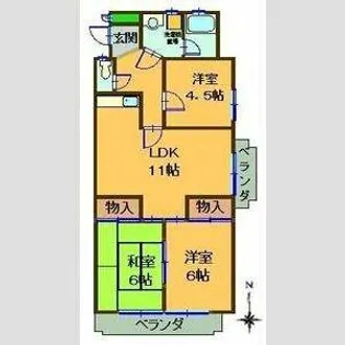 第2橋本マンション【3階】の間取り