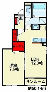 ヒカルサ行橋 Ⅰ【1階】の間取り
