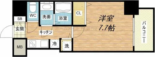 S-RESIDENCE緑橋駅前【12階】の間取り