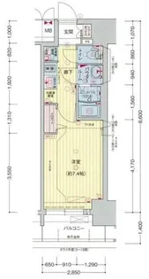 プレサンス ジェネ 新栄町駅前 葵【15階】の間取り