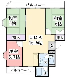 サングレード和泉【207号室】の間取り