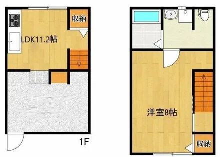 ヴォールデア田主丸A棟【2号室】の間取り