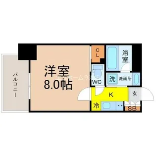 リヴシティ新栄【8階】の間取り