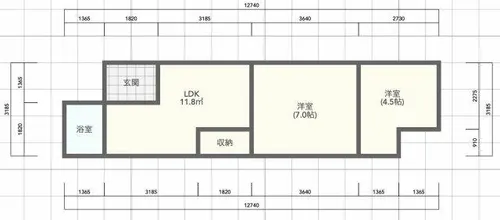 兵庫県尼崎市西長洲町1丁目【テラスハウス】の間取り