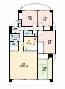 サンシティ竜美ヶ丘Ⅱ【306号室】の間取り