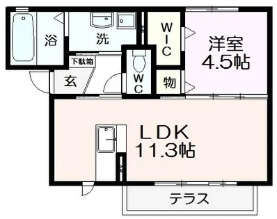 シルトクレーテ ボナールⅡ【1階】の間取り
