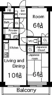 マジョール松崎町【102号室】の間取り