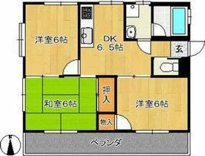 コーポ桜見台【2階】の間取り