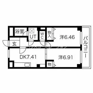 インタルシオ武庫之荘【3階】の間取り