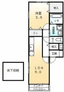ブランカハウス【102号室】の間取り