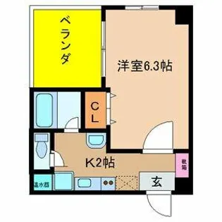 B-RISE新町【2階】の間取り