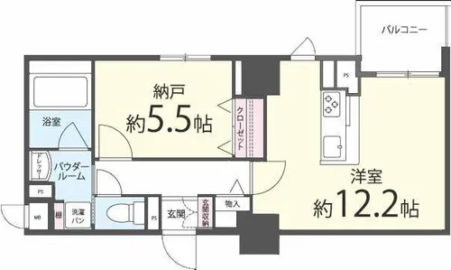 BROU上町台【505号室】の間取り