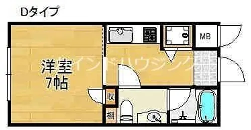 パラドール北加賀屋【1階】の間取り