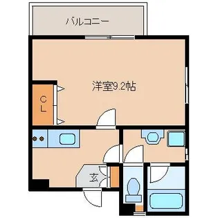 ハピネス尼崎【1階】の間取り