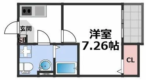 ts-001(ティーエスゼロゼロワン)【3階】の間取り
