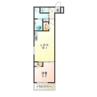 大阪府大阪市住之江区西加賀屋4丁目【アパート】の間取り