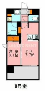LANDIC M3418【11階】の間取り