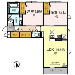 兵庫県明石市大久保町大窪【アパート】の間取り