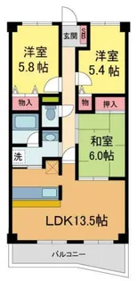 シェルプール壱番館【5階】の間取り