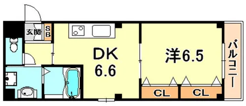 アルユータ六甲道【2階】の間取り