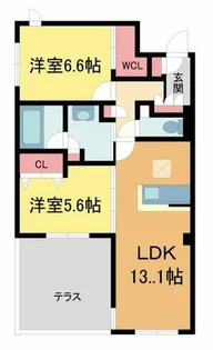 グランメゾン本山【103号室】の間取り