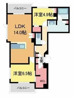 グランメゾン本山【201号室】の間取り