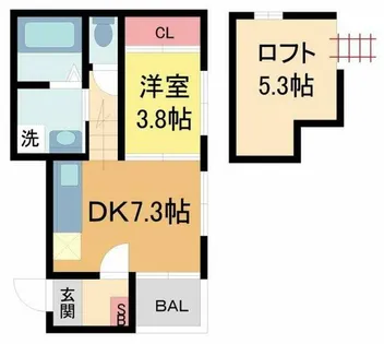 フィオーレ【201号室】の間取り