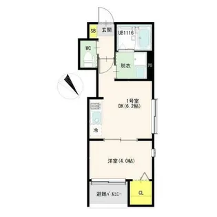 ハーモニーテラス呼続IV【2階】の間取り