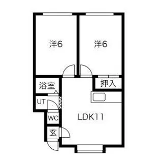 ダイヤフレンズ拓北【202号室】の間取り