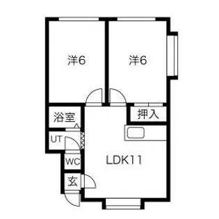 ダイヤフレンズ拓北【105号室】の間取り