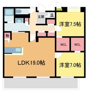 シャーメゾン芦屋平田町【101号室】の間取り