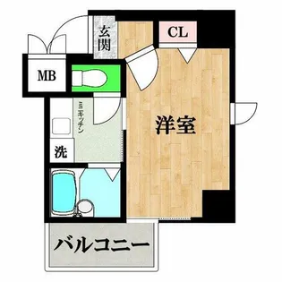プレサンス難波WEST【6階】の間取り