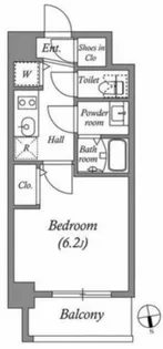 アドバンス西梅田ビオス【3階】の間取り