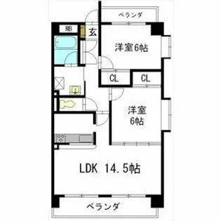 レージュ竜泉【106号室】の間取り