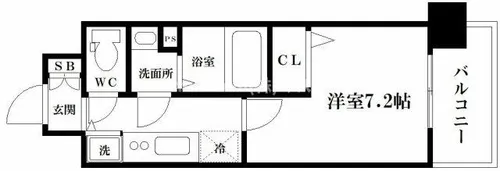 エスリード大阪城PREMIER【6階】の間取り