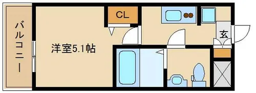 アリビオ立花2【9階】の間取り