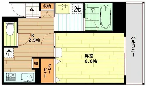 ジュネス関目高殿【2階】の間取り