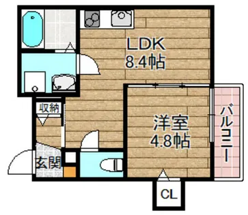 仮称)高槻市古曽部共同住宅【1階】の間取り