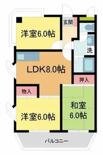 グリーンライフ北夙川【3階】の間取り