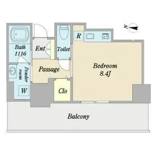 アヴェニール徳川【1301号室】の間取り