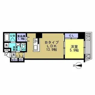 AXIA MEIEKI【402号室】の間取り