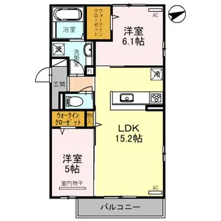 アリエーテ【201号室】の間取り