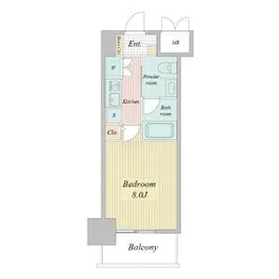 レジディア高岳【12階】の間取り