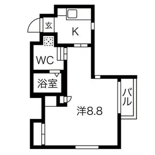 ノヴェル黒門【1階】の間取り