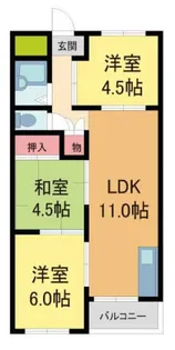 コンコード甲子園【403号室】の間取り