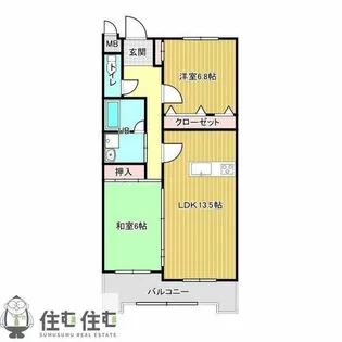 ハイムS.S【2D号室】の間取り